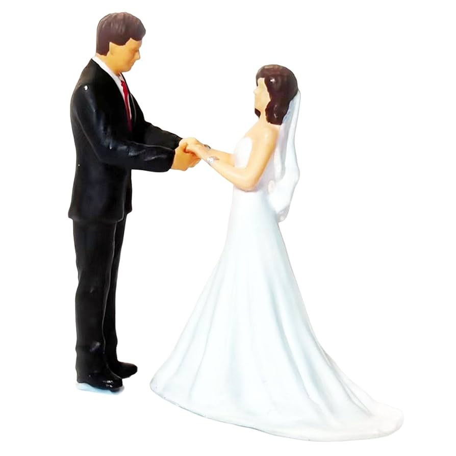 Amazon | DeeRace ミニ新郎新婦セット 1/87 樹脂装飾ミニチュア
